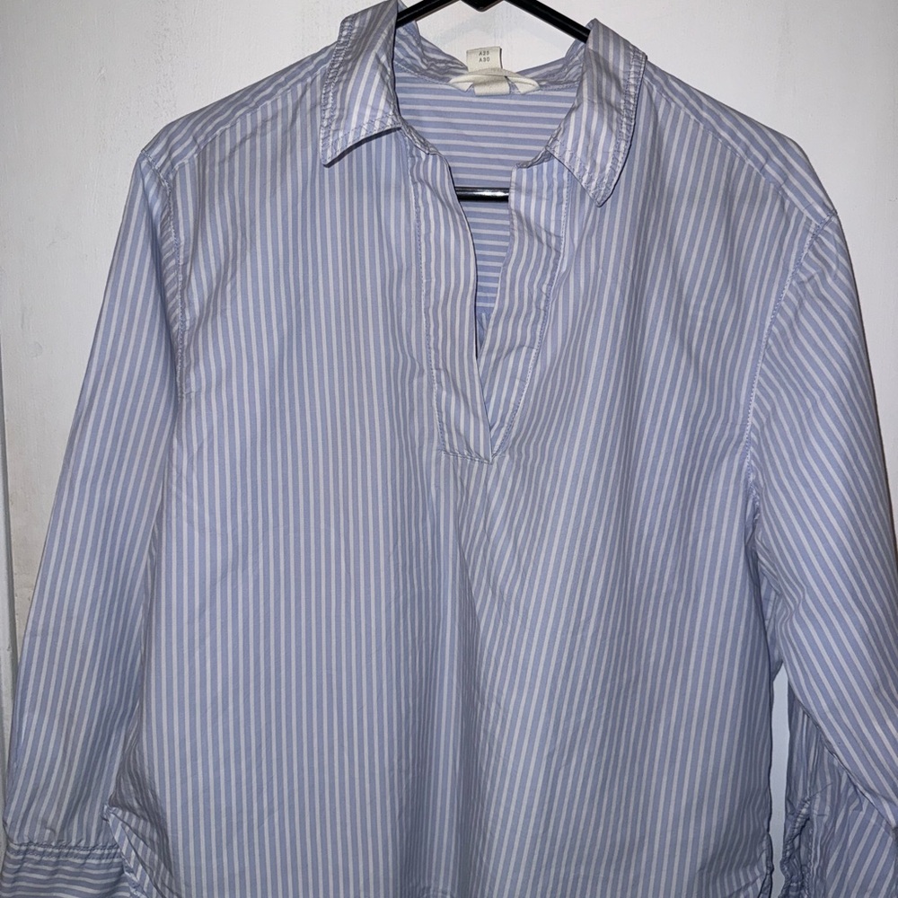 H&M Light Blue Striped Casual Shirt